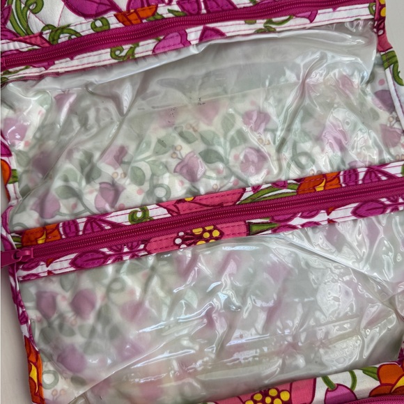 Vera Bradley Floral Pink and Green Women's Cosmetics Case - Picture 4 of 6